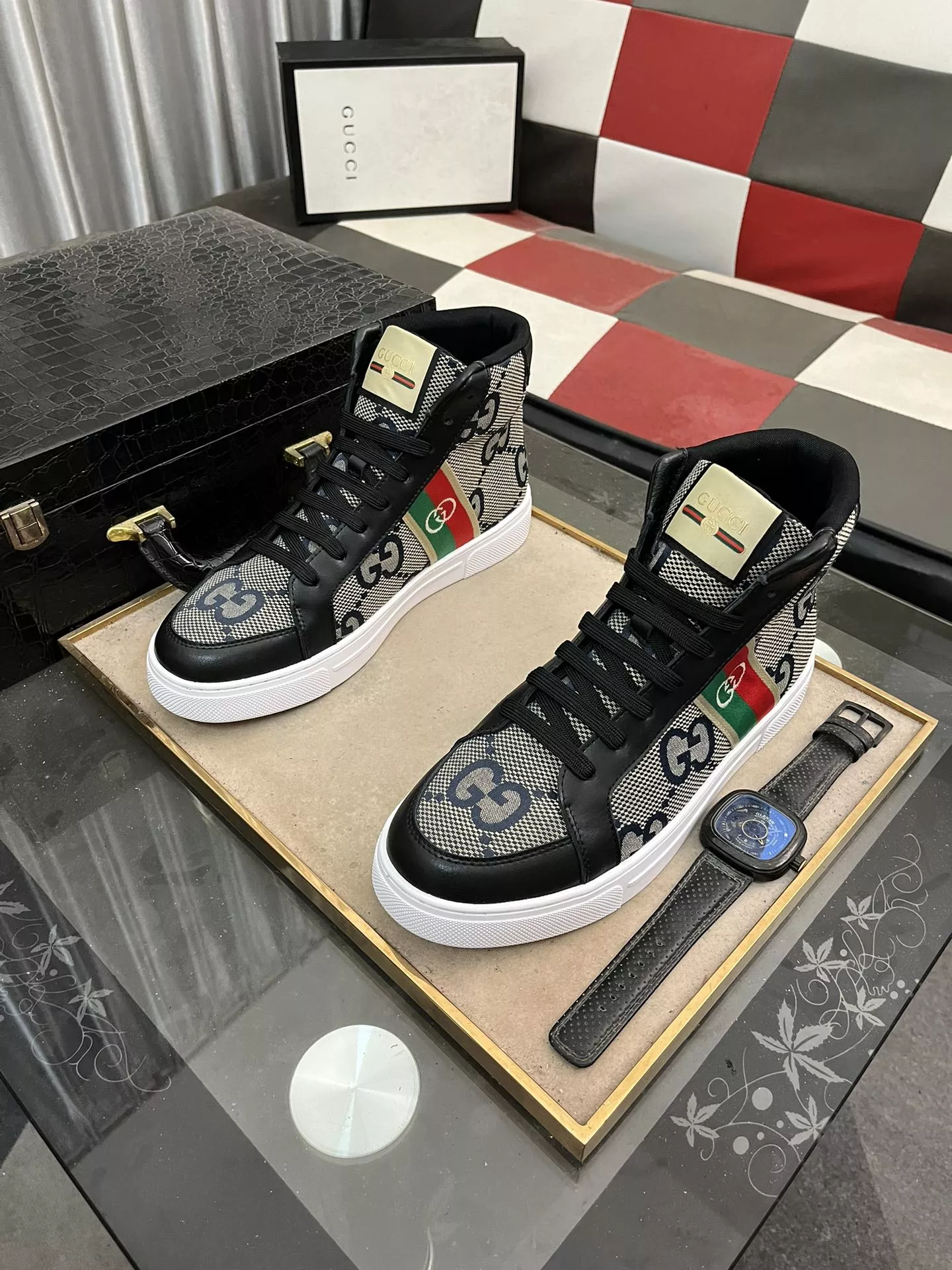 gucci high tops chaussures pour homme s_12741a31